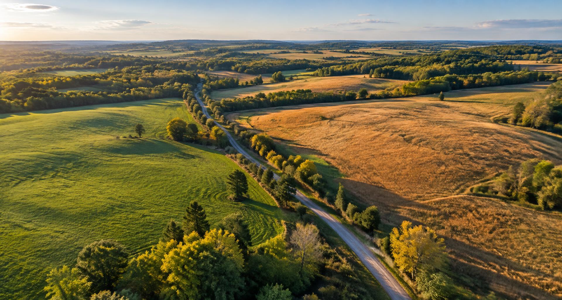Rolling Missouri countryside and open land